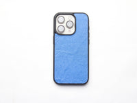 AZURE BLUE OSTRICH SKIN PHONE CASE (NON-FOLLICLE)