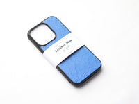 AZURE BLUE OSTRICH SKIN PHONE CASE (NON-FOLLICLE)