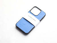 AZURE BLUE OSTRICH SKIN PHONE CASE (NON-FOLLICLE)