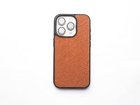 BRONZE BROWN OSTRICH SKIN PHONE CASE (NON-FOLLICLE)