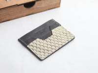 AUGUSTUS - MINIMAL WALLET CHIFFAN BIEGE TILAPIA FISH SKIN