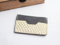 AUGUSTUS - MINIMAL WALLET ALABASTER WHITE TILAPIA FISH SKIN