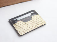 AUGUSTUS - MINIMAL WALLET ALABASTER WHITE TILAPIA FISH SKIN