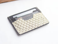 AUGUSTUS - MINIMAL WALLET CHIFFAN BIEGE TILAPIA FISH SKIN