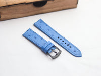 OSTRICH SKIN WATCH STRAPS - PARAKEET GREEN (FOLLICLE)