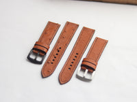 OSTRICH SKIN WATCH STRAPS - BRONZE BROWN (FOLLICLE)