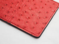 ARTEMUS - BIFOLD CARD WALLET CLASSIC RED OSTRICH SKIN