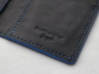 ARTEMUS - BIFOLD CARD WALLET AZURE BLUE OSTRICH SKIN