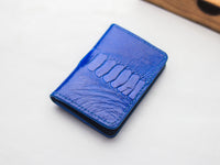 ARTEMUS - BIFOLD CARD WALLET COBALT BLUE RICH LEG SKIN