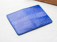 ARTEMUS - BIFOLD CARD WALLET COBALT BLUE RICH LEG SKIN