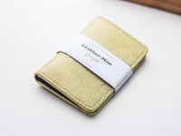 ARTEMUS - BIFOLD CARD WALLET PARCHMENT BIEGE OSTRICH LEG SKIN