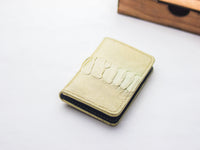 ARTEMUS - BIFOLD CARD WALLET PARCHMENT BIEGE OSTRICH LEG SKIN