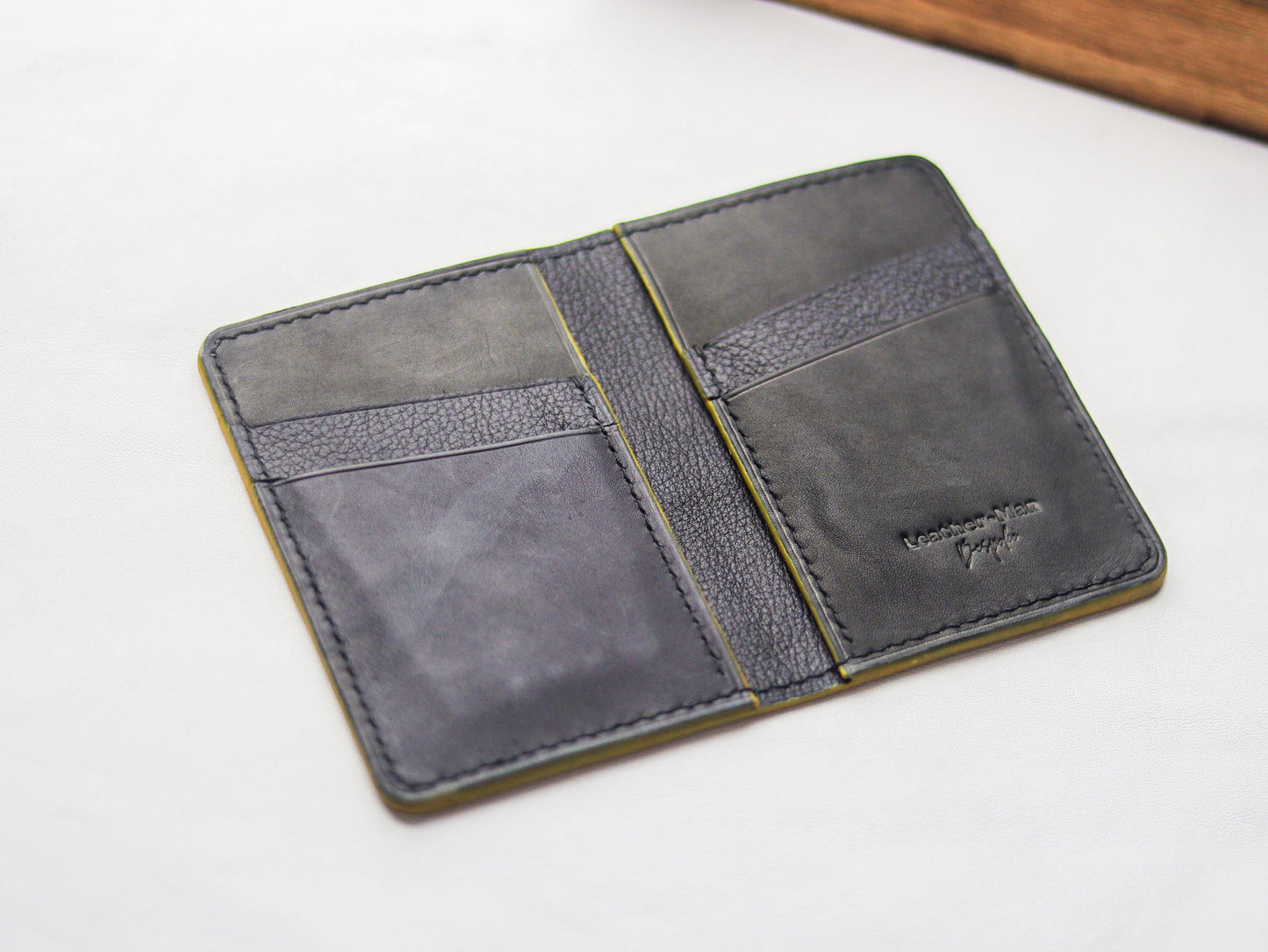 ARTEMUS - BIFOLD CARD WALLET CANARY YELLOW OSTRICH LEG SKIN