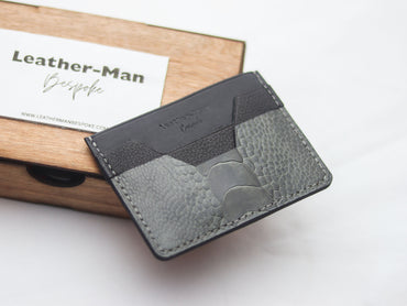 AUGUSTUS - MINIMAL WALLET GRAPHITE GRAY OSTRICH LEG SKIN