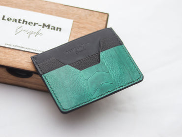 AUGUSTUS - MINIMAL WALLET EMERALD GREEN OSTRICH LEG SKIN