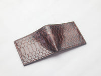 WYNTON - BIFOLD WALLET PECAN BROWN PYTHON SKIN