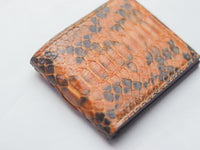 WYNTON - BIFOLD WALLET COPPER BROWN PYTHON SKIN