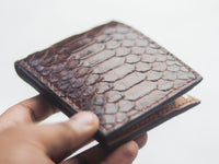 WYNTON - BIFOLD WALLET PECAN BROWN PYTHON SKIN