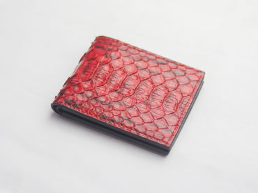 WYNTON - BIFOLD WALLET VENETIAN RED PYTHON SKIN