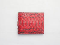 WYNTON - BIFOLD WALLET VENETIAN RED PYTHON SKIN