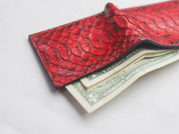 WYNTON - BIFOLD WALLET VENETIAN RED PYTHON SKIN