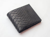 ATTICUS - RAVEN BLACK PYTHON SKIN BIFOLD WALLET