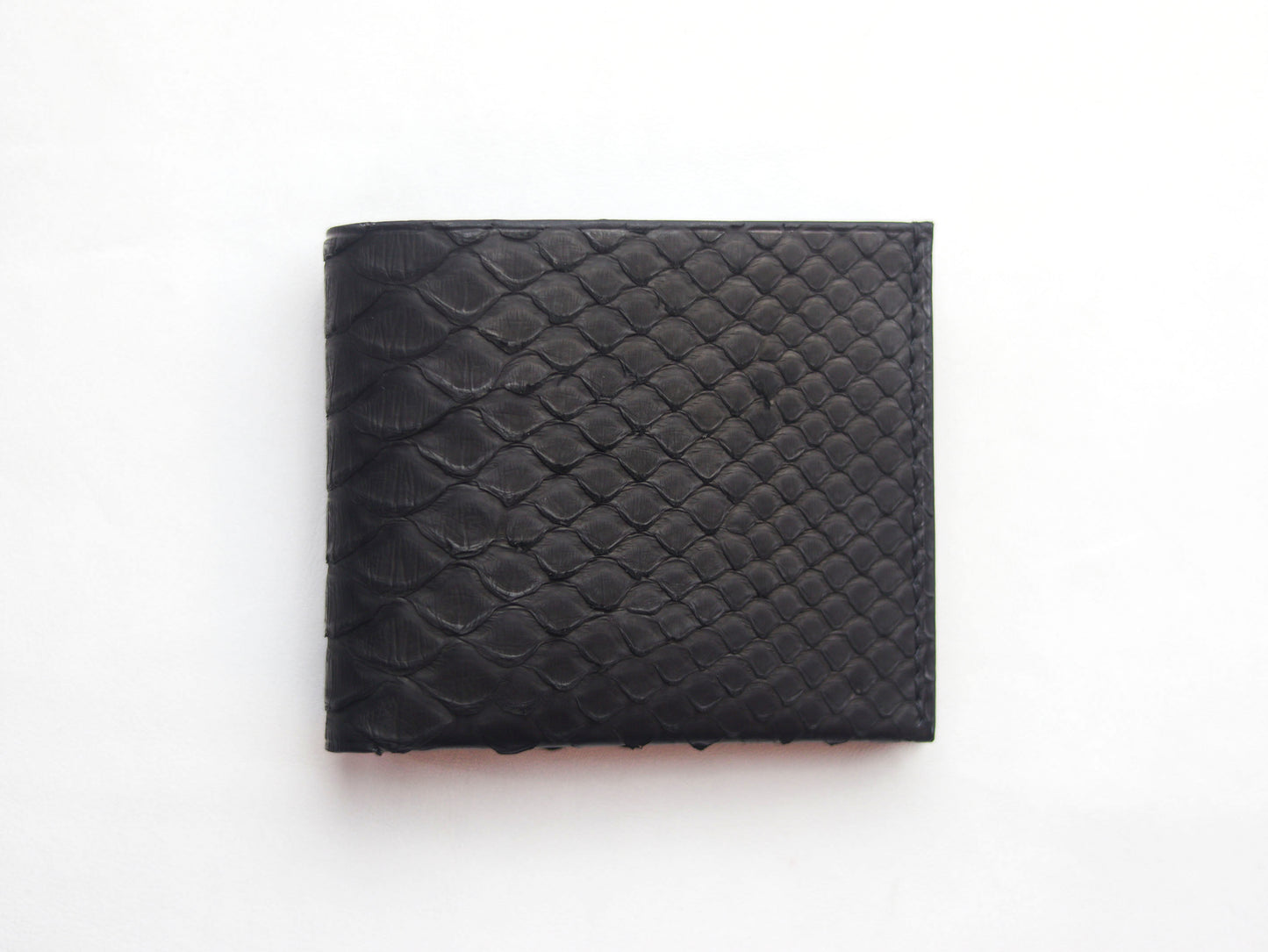 ATTICUS - RAVEN BLACK PYTHON SKIN BIFOLD WALLET