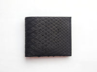 ATTICUS - RAVEN BLACK PYTHON SKIN BIFOLD WALLET